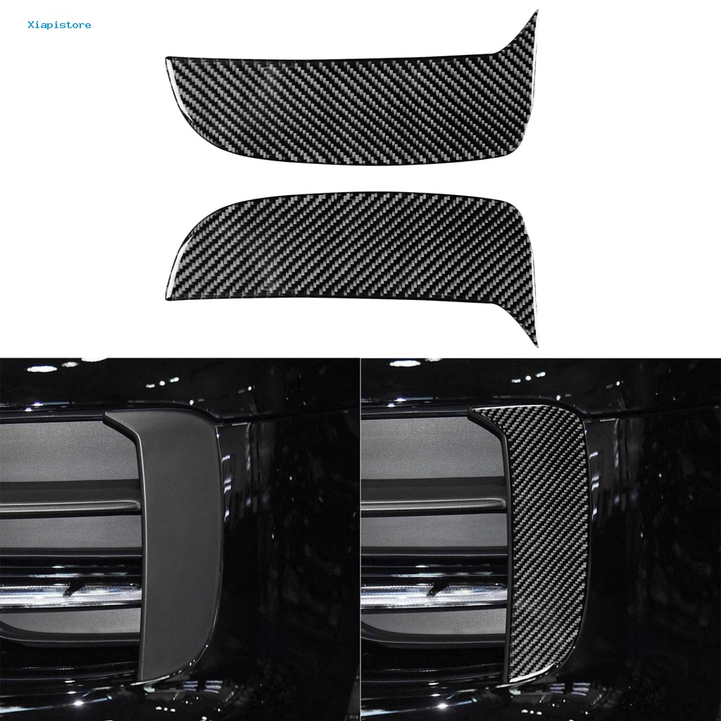 1 Cặp Miếng Dán Viền Đèn Sương Mù Bằng Sợi Carbon Cho Xe Porsche Macan-Cayenne 18-21 L / R Drive