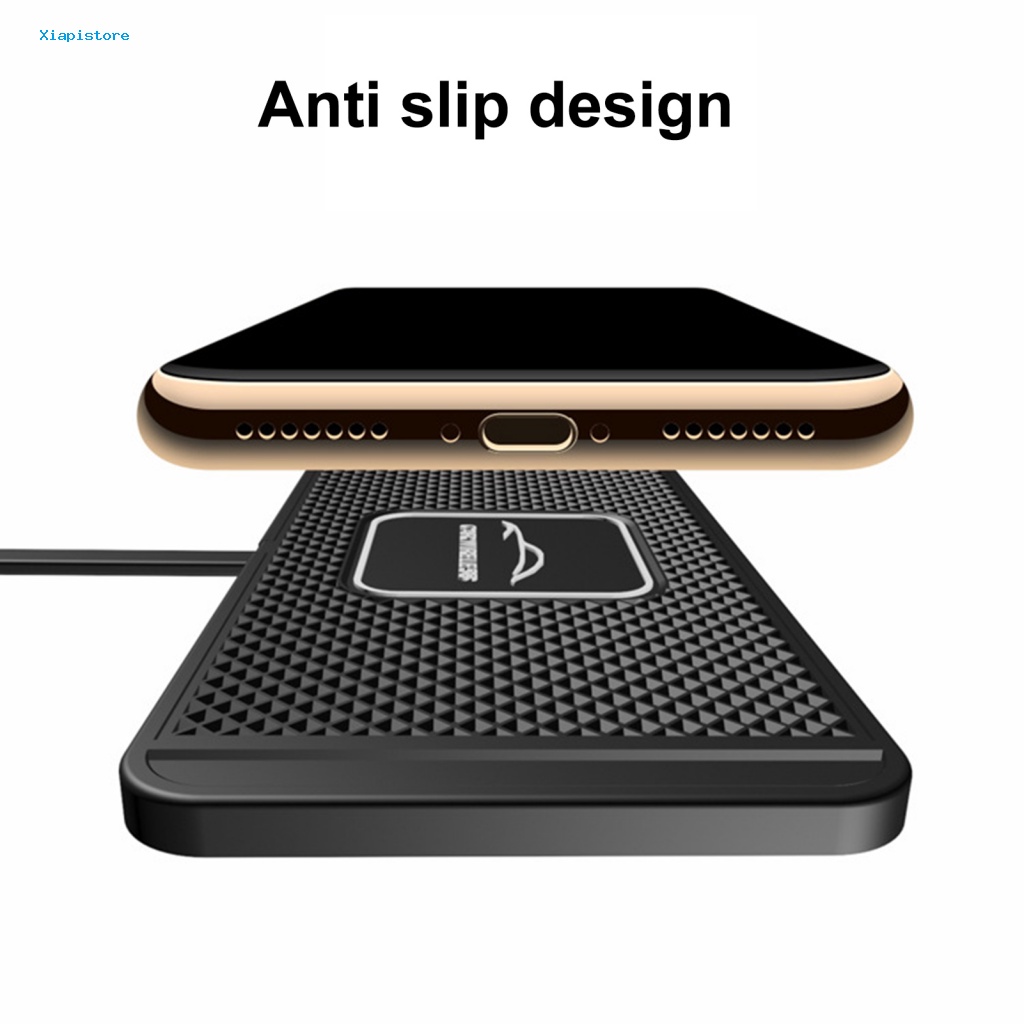 Đế Sạc Nhanh Không Dây Bằng Silicone Trọng Lượng Nhẹ Chống Trượt Cho Ô Tô