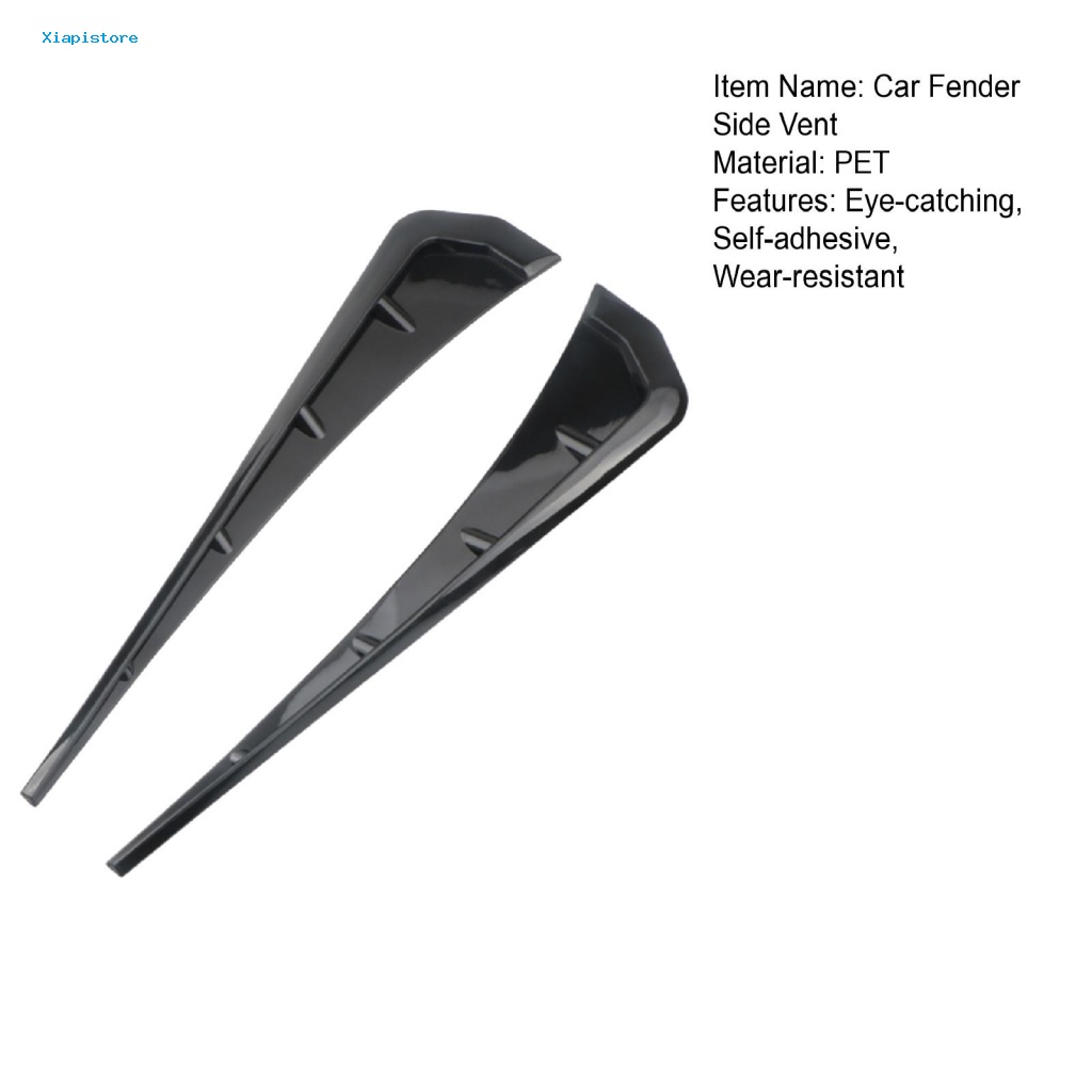 FENDER 1 Cặp Miếng Dán Lỗ Thông Gió Xe Hơi Bằng Sợi Carbon