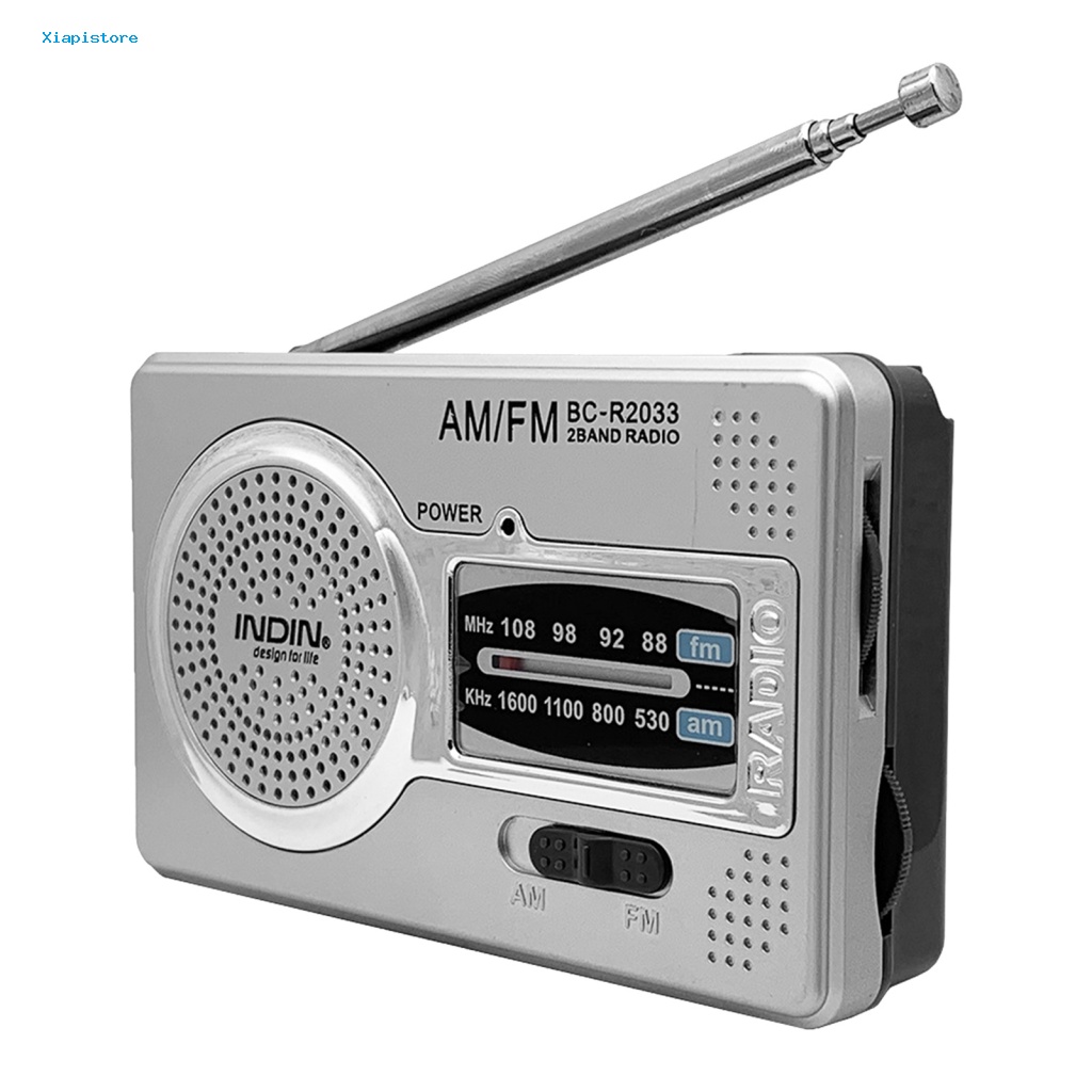 Radio Mini BC-R2033 AM FM Công Suất Thấp Tích Hợp Loa Tiện Dụng Cho Gia Đình