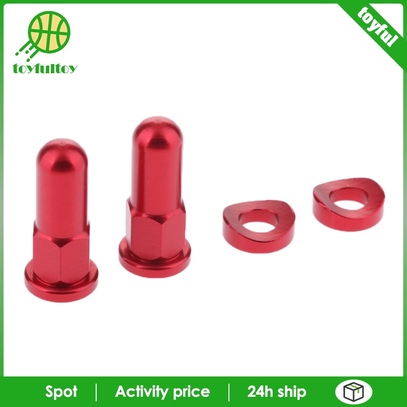 1 Cặp Đai Ốc Khóa Và Vòng Đệm Bằng Hợp Kim Nhôm Màu Đen Dành Cho Xe Đạp Địa