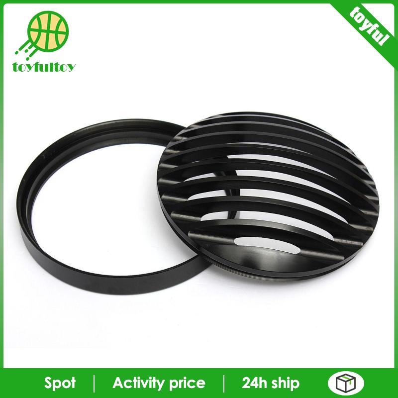 Ốp Đèn Pha Tròn Bằng Nhôm CNC Màu Đen 6 Inch Cho Xe Mô Tô