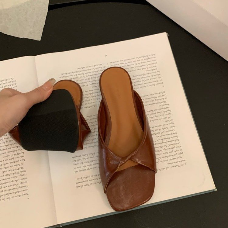 Giày Sandal Đế Mềm Mũi Vuông Thời Trang Dành Cho Nữ