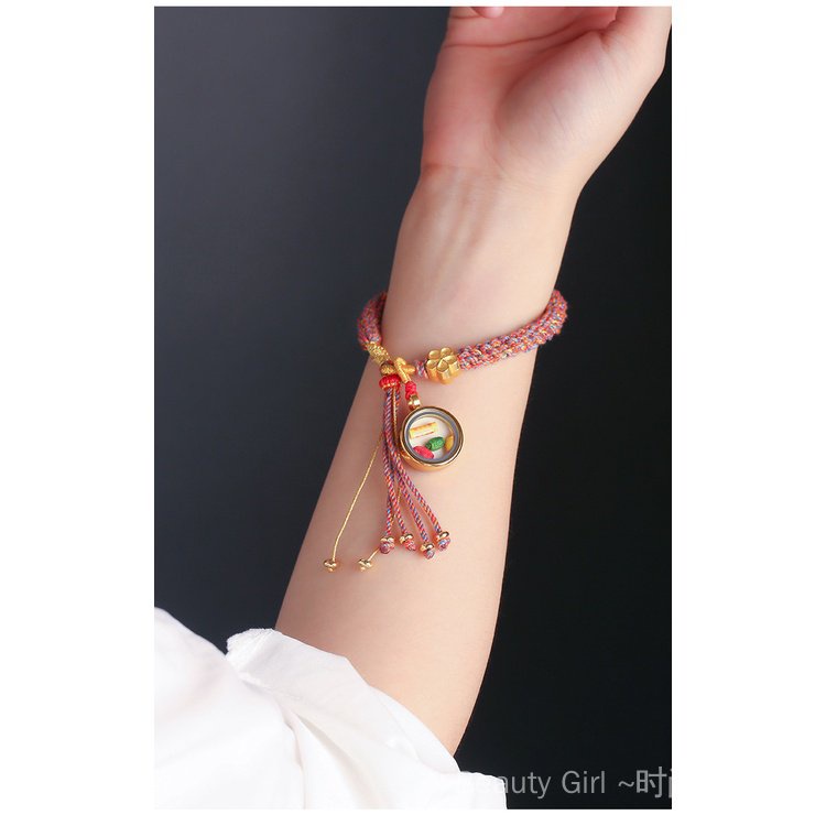 {Hàng Mới Về!} Hàng Mới Về!}} Mũ Lưỡi Trai Thời Trang Mùa HèChính Hãng Vòng Tay Dây Cotton Bện Thủ Công Phối Hợp Kim Tài Lộc Tài Lộc Tài Lộc Thần Tài Lộc Cho Nam Và Nữ Naji