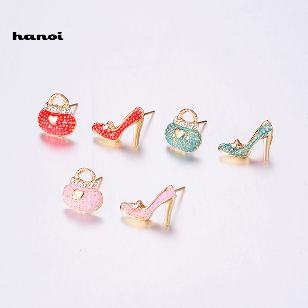 Khuyên Tai Hình Túi Xách Và Giày Cao Gót Thời Trang Dành Cho Nữ