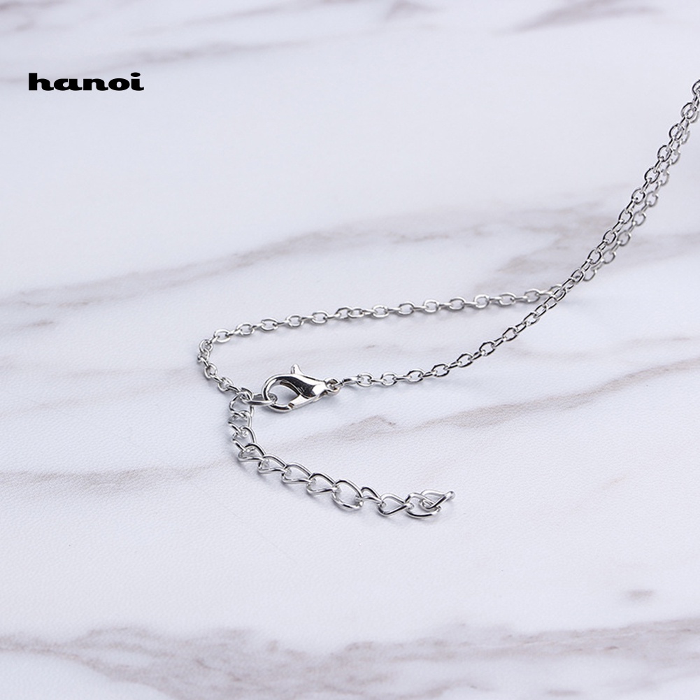 Set 2 Vòng cổ Mặt Trái Tim Khắc Chữ Thời Trang Cho Nữ