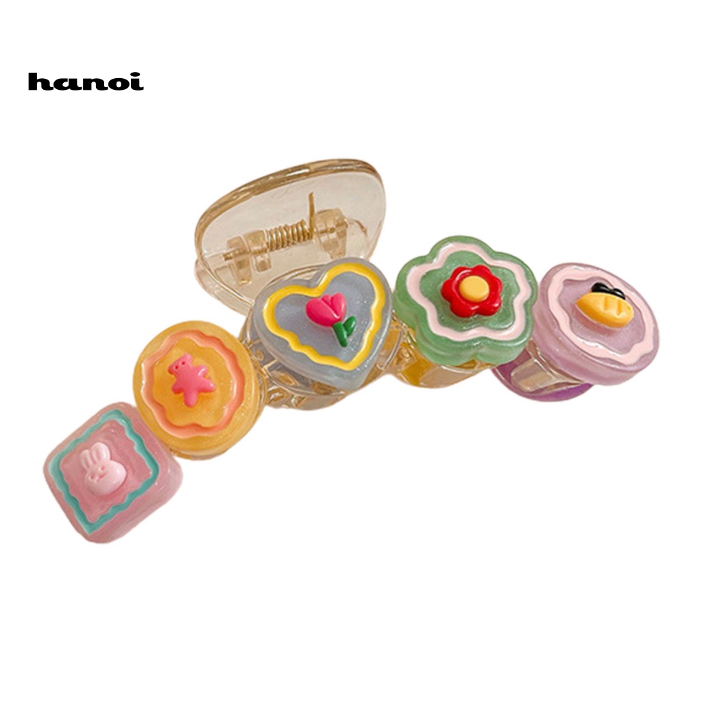 Kẹp Tóc Nhựa Họa Tiết Hoạt Hình Màu Kẹo Ngọt Dành Cho Nữ
