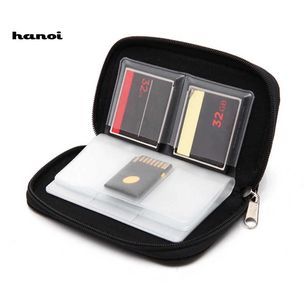 Túi Đựng Thẻ Nhớ CF TF Micro 22 Ngăn Có Khóa Kéo Ốp