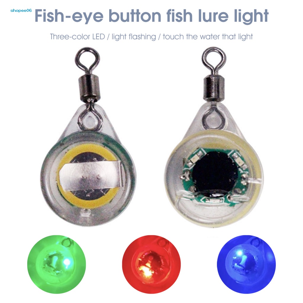 Mồi Giả Nhử Cá Ba Màu Sắc Có Đèn LED Chống Thấm Nước PEMG