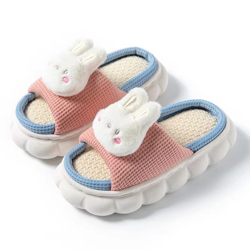 Joyncleon Dép Đi Trong Nhà Đế Mềm Chống Trượt Chất Liệu cotton Lanh Cao Cấp Thời Trang Cho Bé