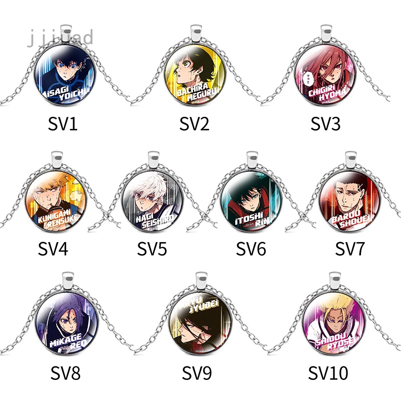 Dây Chuyền Mặt Đá Quý Màu Xanh Dương Theo Phong Cách Anime Merchandise Time