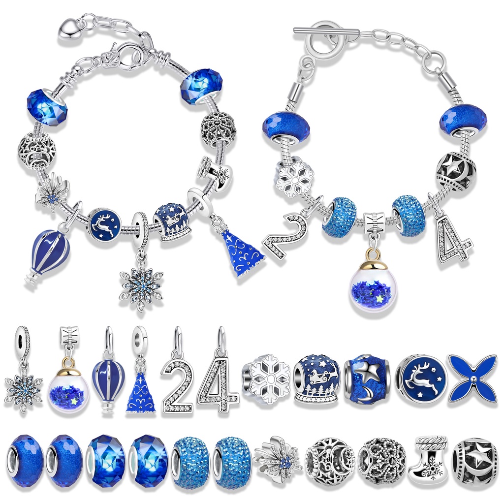 24 grids advent calendar diy children bracelet creative snowman christmas mystery box gift cnmv