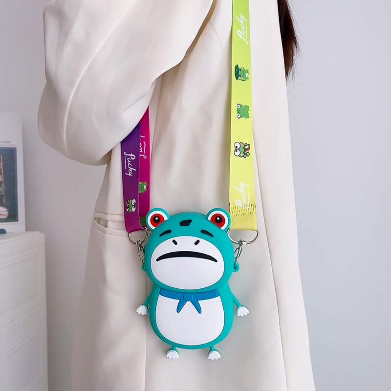 Túi Đeo Chéo Hình Chú Ếch Hoạt Hình Đáng Yêu Cho Bé