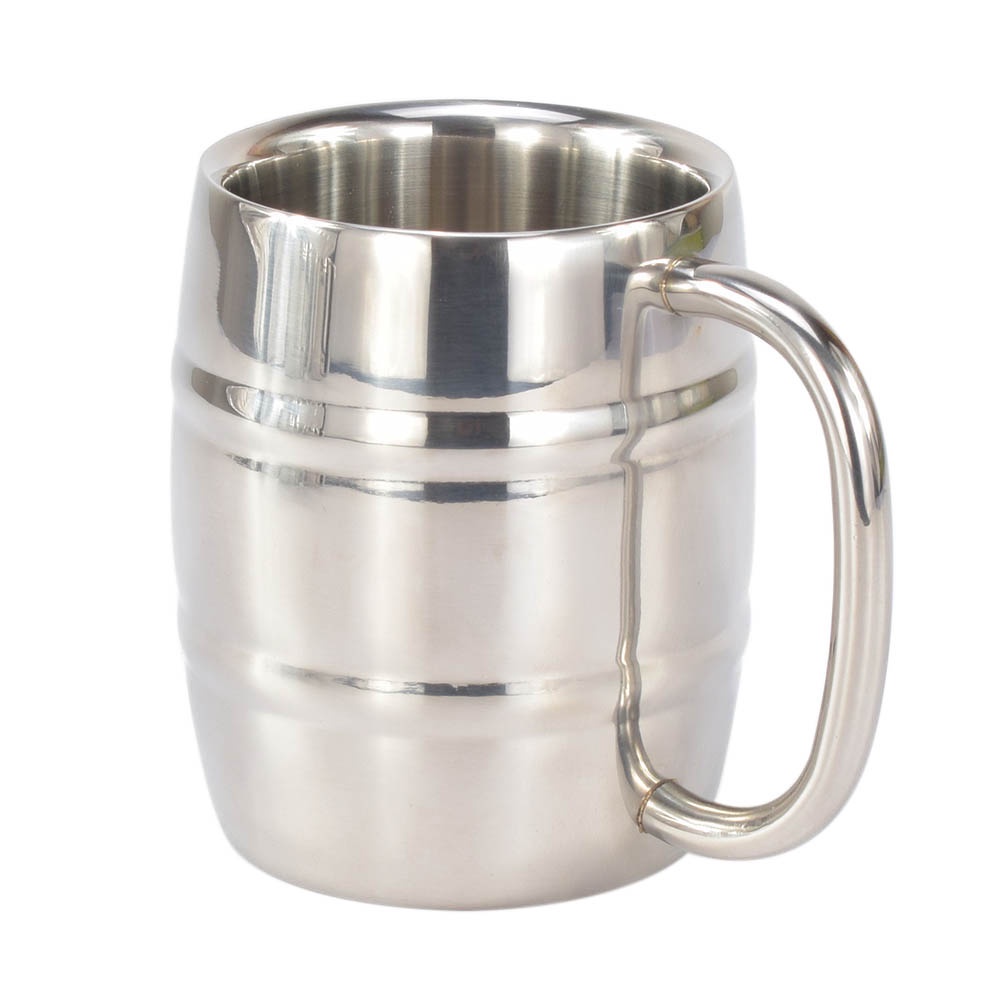Cốc Uống Bia / Cà Phê Bằng Inox Hai Lớp 420 / 320ml Chuyên Dùng Cho Nhà Bếp
