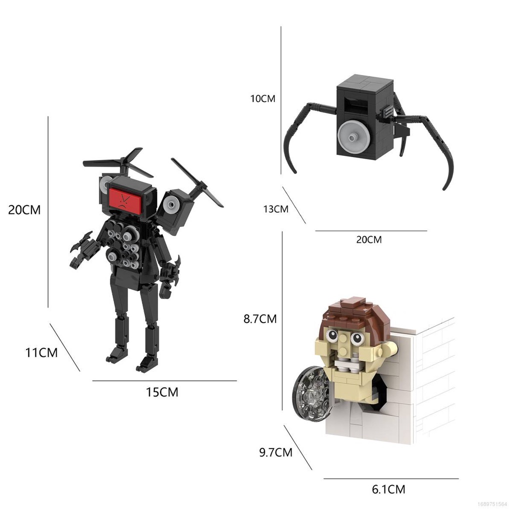 Mô Hình Đồ Chơi Lắp Ráp Toilet HQY2 Skibidi Spiderman Titan TV Man Machine Man Cho Trẻ MY2