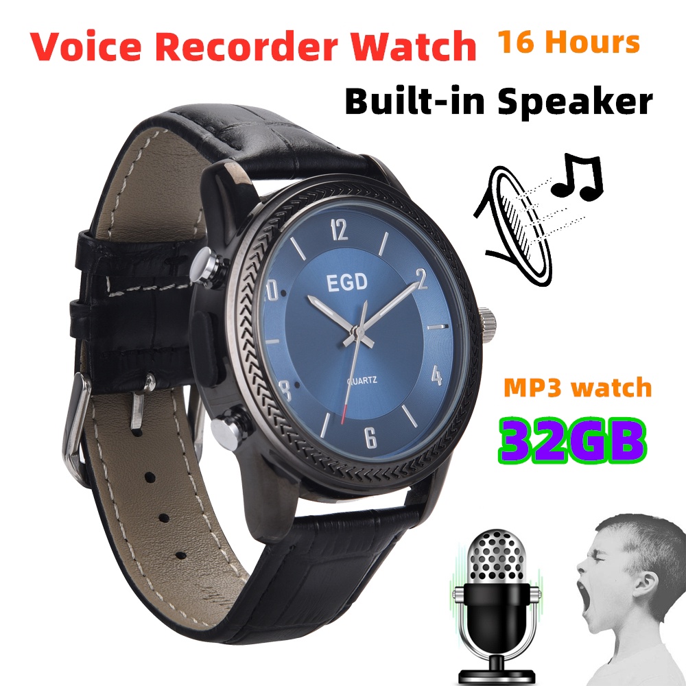 VIRWIR Đồng Hồ Thông Minh Ghi Âm Giọng Nói Kỹ Thuật Số 32GB HD Giảm Tiếng Ồn Hỗ Trợ MP3 32GB