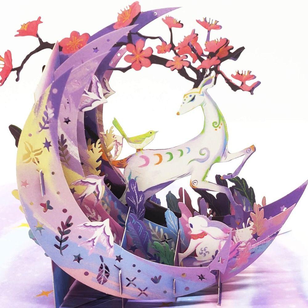 Thiệp Chúc Mừng Sinh Nhật 3D Bằng Giấy Màu Tím Cho Nam