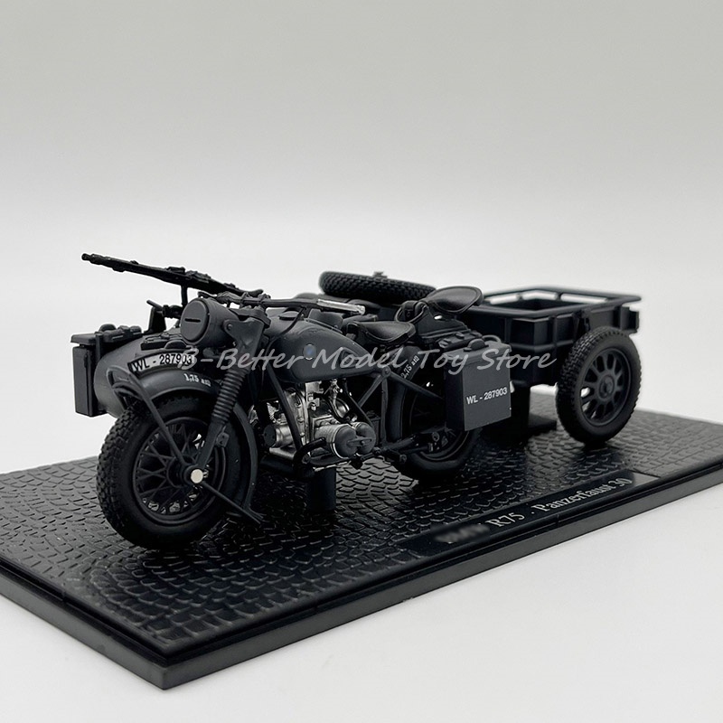 1:24 diecast military model sưu tầm đồ chơi r75 panzerfaust 30 sidecar motorcycle motor tricycles bản sao thu nhỏ