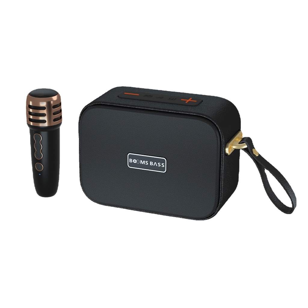 Loa Bluetooth Karaoke Mini Kèm 01 Mic Hát Booms Bass M2101+ Công Suất 5w, Âm Thanh Hay Không Rè Bass Ấm Giá Rẻ