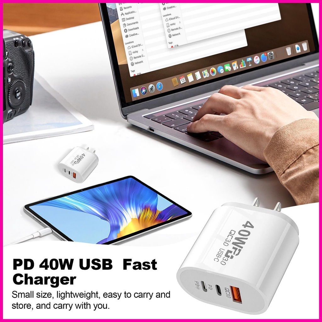 Cục Sạc Nhanh 40W USB PD Chuyên Dụng Cho Laptop