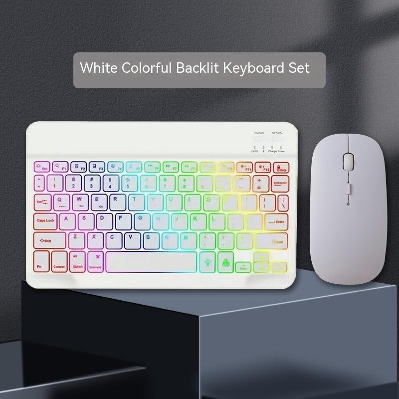 Bàn Phím Bluetooth Không Dây 10 Inch Ba Màu Có Đèn Nền