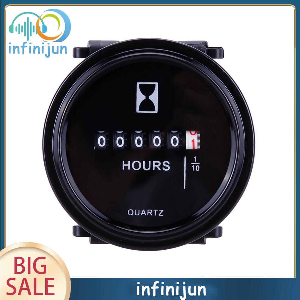 Đồng Hồ Đo Giờ 12v 24v 36v Màn Hình Tròn 2 "Chống Thấm Nước Chuyên Dụng Cho Tàu