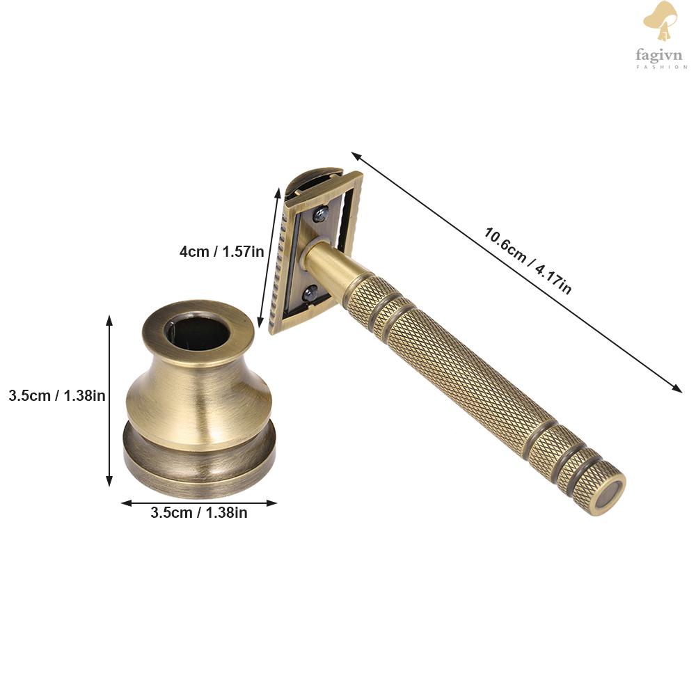 Bộ Dao Cạo Râu / Râu / Râu Bằng Kim Loại Có Giá Đỡ Tiện Dụng
