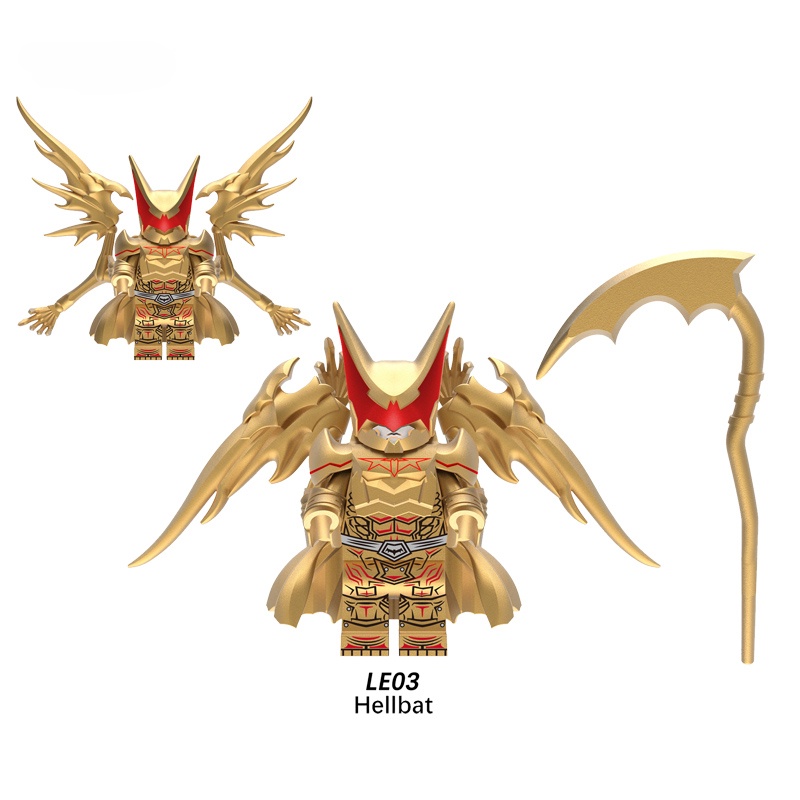 Bộ Đồ Chơi Lắp Ráp Mô Hình Siêu Anh Hùng Hellbat Màu Vàng Đen Mini