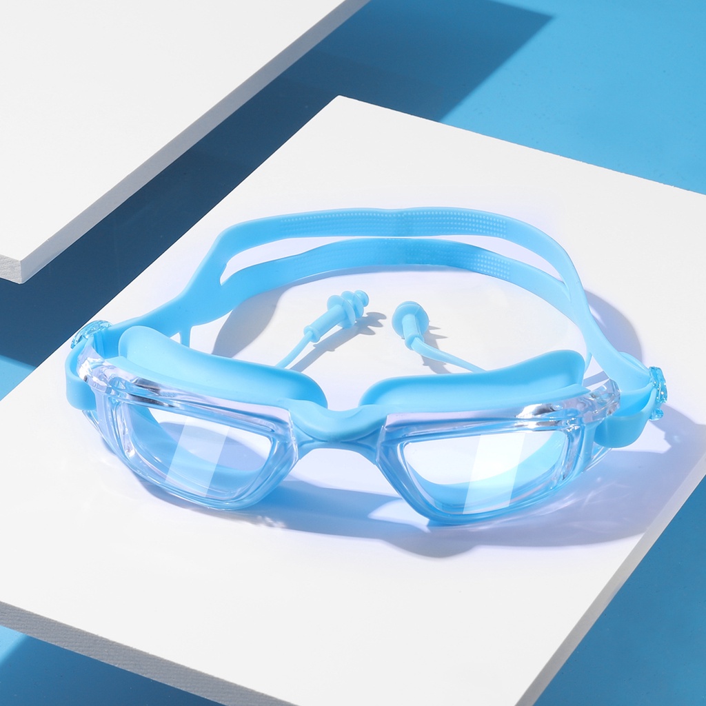 Kính Bơi Người Lớn Silicone Trong Suốt Chống Sương Mù Chống Thấm Nước Dành Cho Nam Và Nữ HZGFE0049