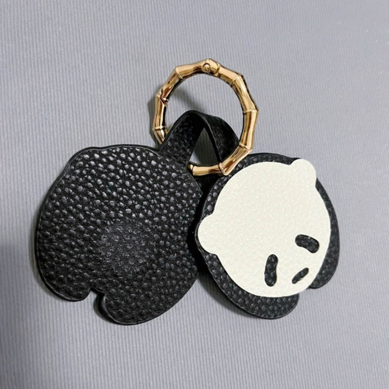 Btf novel panda leathers magnetic keychain cap kẹp ngoài trời di động mũ chống nắng kẹp lưu trữ có thể được treo túi lưu trữ mũ cl