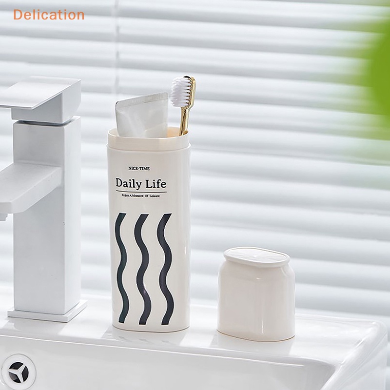 Hộp đựng kem và bàn chải đánh răng ELEBUY có nắp kiêm cốc súc miệng chống bụi trọng lượng