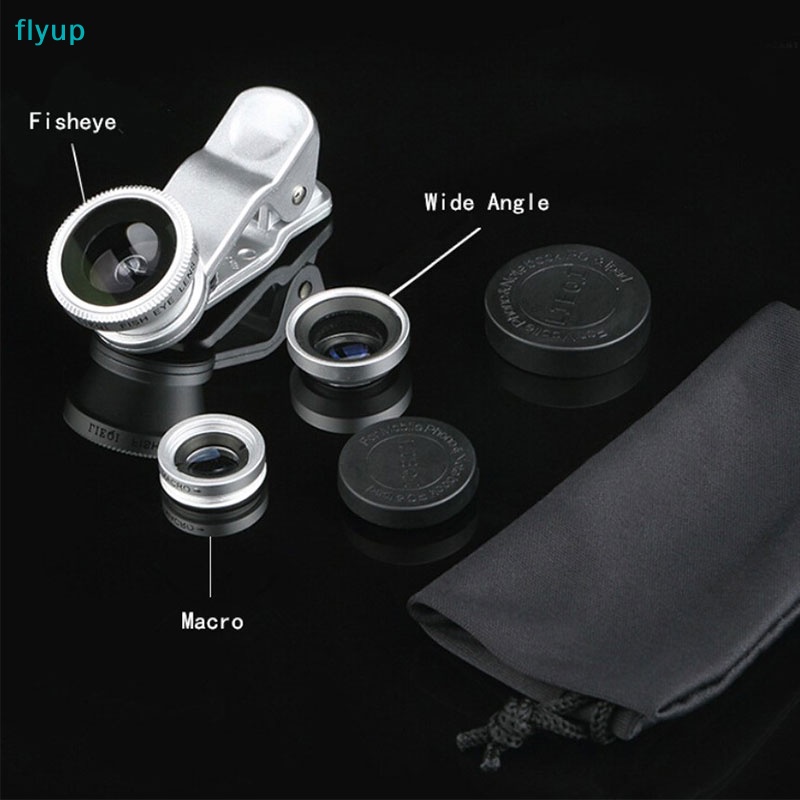 Ống Kính 3 Trong 1 Mắt Cá + Góc Rộng + Macro Cho Điện Thoại Di Động
