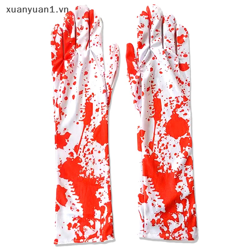 Đôi Găng Tay Máu Giả Hóa Trang Halloween Cho Nữ