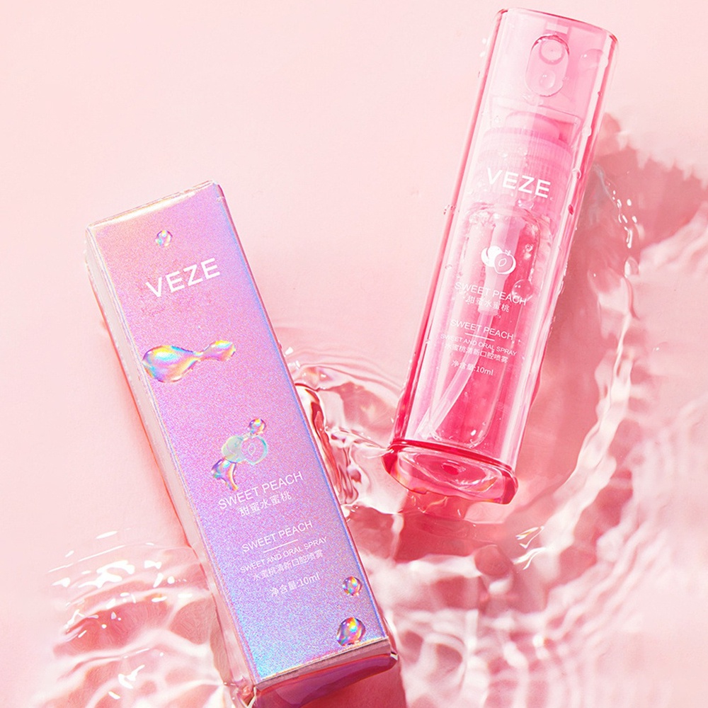 Xịt thơm miệng JULYSTAR loại bỏ hơi thở có mùi hương đào trắng/ bạc hà tươi mát dài lâu nhỏ gọn di động