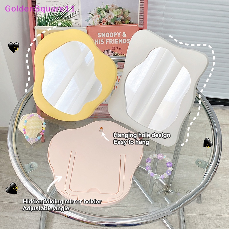 Gương Trang Điểm Để Bàn Không Đều Màu Vàng Đồng Sáng Tạo Dành Cho Nữ Sinh / Ký Túc Xá / Nhà