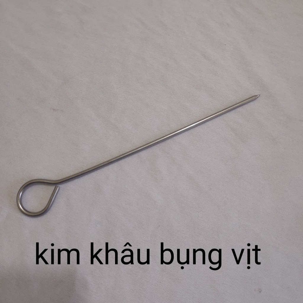 Xiên khâu bụng vịt, kim khâu bụng vịt quay, xiên thịt mini dài 15cm