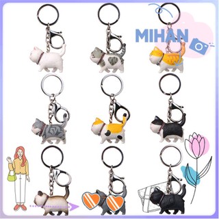 MIHAN1 Cute Key Rings Cat Bag Charm Keychain Creative Car Chains Keyrings Pendant