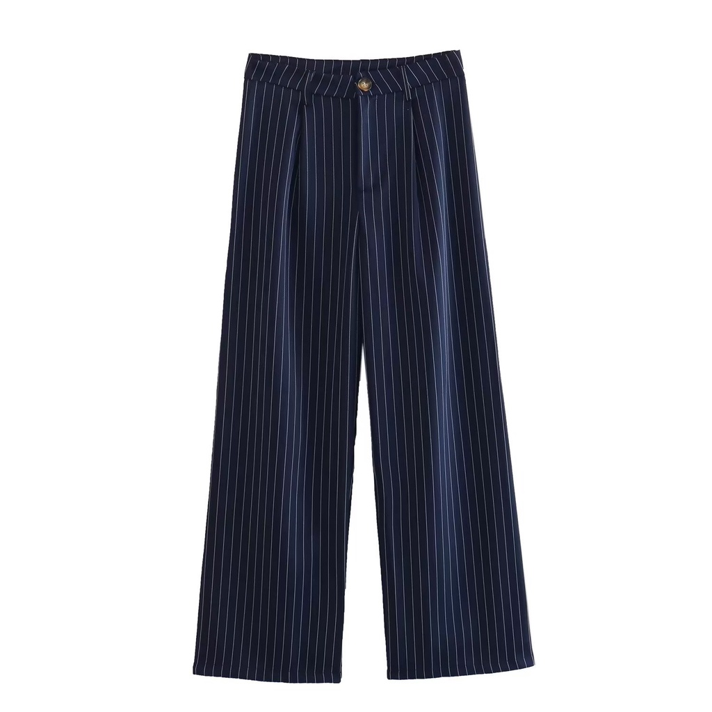 Bộ Áo Vest + Quần Kẻ Sọc Qunz 4656