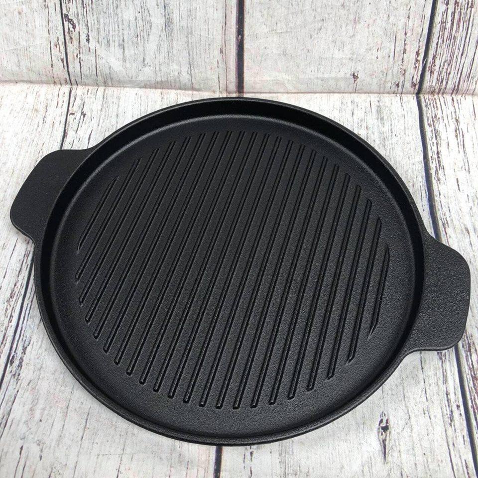 Chảo Gang Nướng Thịt Chống Dính Cao Cấp đường kính 24CM, bảo hành tại shop gia dụng tiện ích T2H