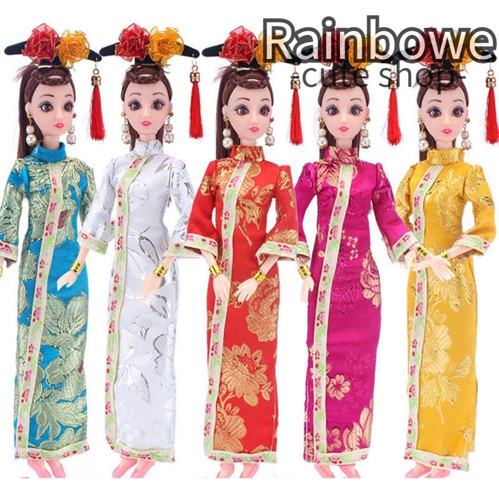 Đầm Sườn Xám Họa Tiết Cầu Vồng 19 Kiểu Dáng Độc Đáo Thời Trang Cho Búp Bê 30cm