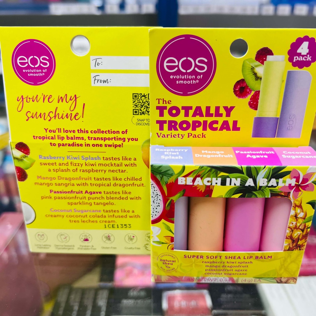 Set 4 Son Dưỡng Môi EOS