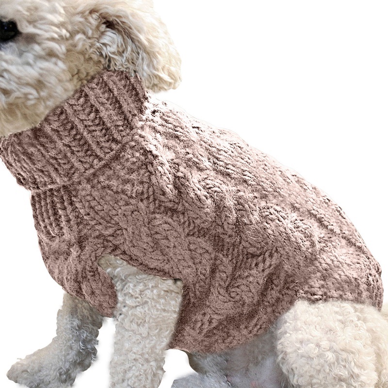 Bcf quần áo cho chó mùa đông chihuahua soft puppy kitten kitten cổ áo cao thiết kế màu rắn áo len quần áo thời trang cho chó cưng mèo