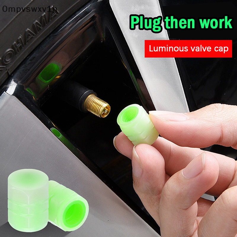 4 chiếc nắp van dạ quang thông dụng nắp van lốp cho xe hơi xe máy Xe Đạp Mới