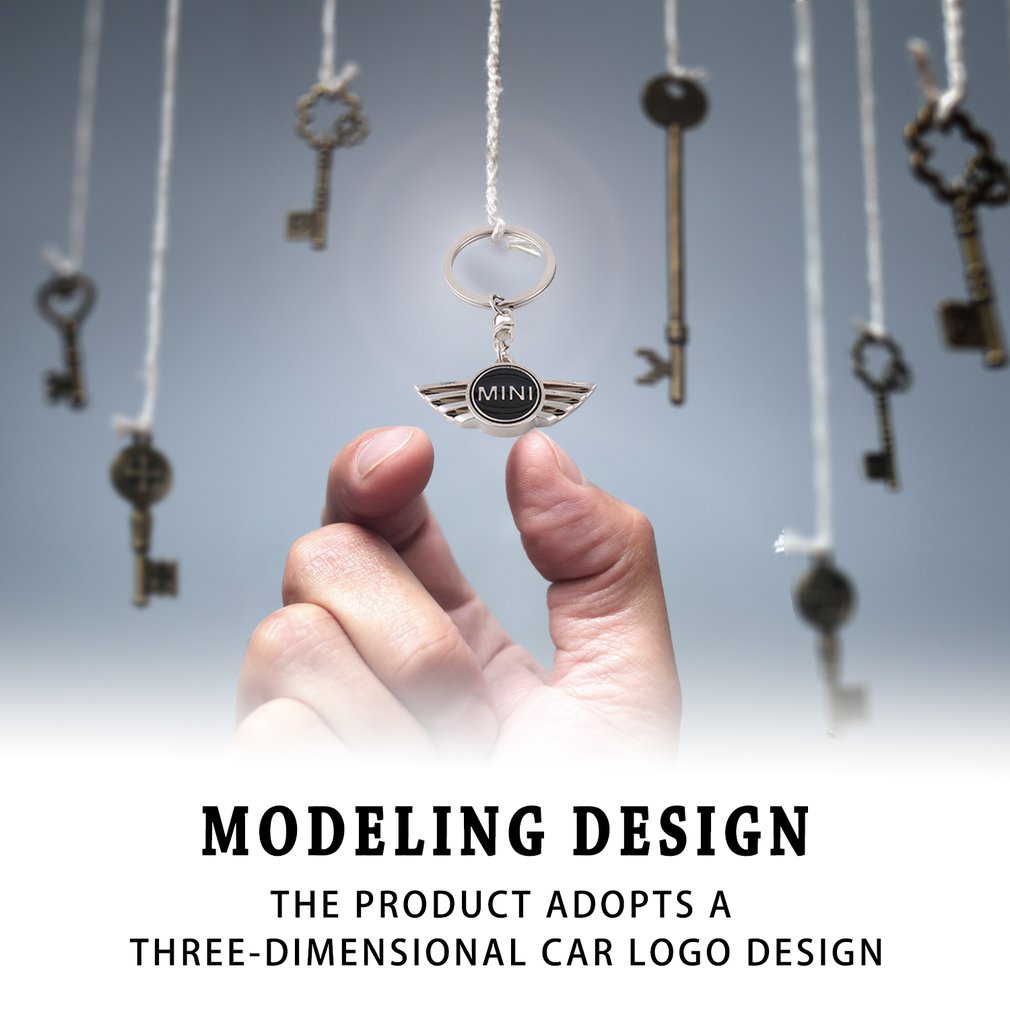 Portable Metal Fashion Mini Car Keychain Practical Car Logo Keychain Exquisite.