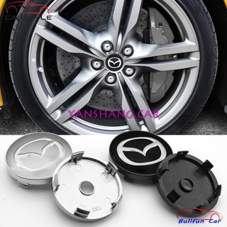 Set 4 miếng dán logo trang trí bánh xe hơi mazda 60mm