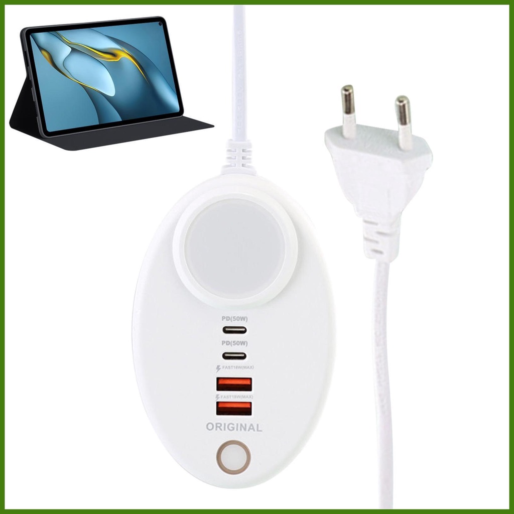 Tẩu Sạc Nhanh PD20W Hai Cổng USB Type-C Hình Oval Tiện Dụng