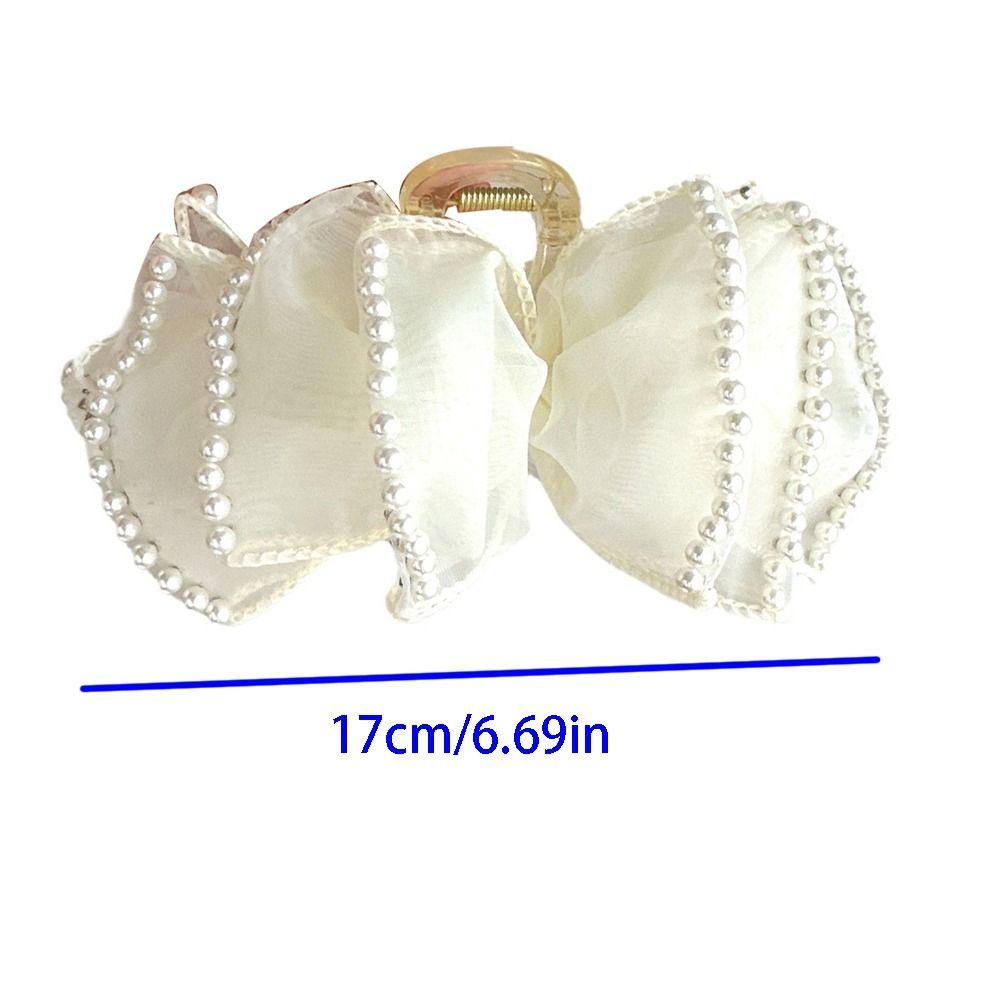 Kẹp Tóc Vải Tuyn Thắt Nơ Phong Cách Hàn Quốc Thanh Lịch