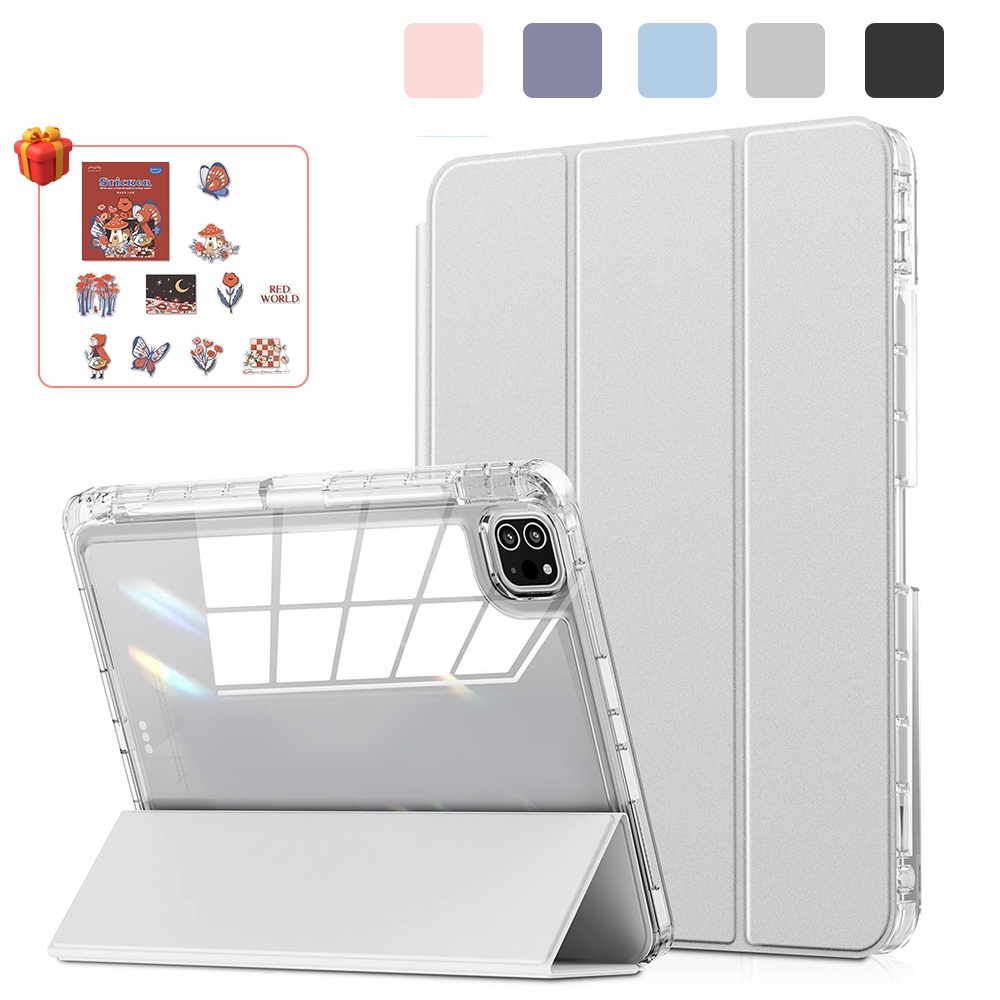 Bao Đựng Máy Tính Bảng Bằng acrylic Trong Suốt Có Túi Khí Và Ngăn Đựng Bút Cho ipad air 5 4 gen 10 9 8 7 6 5 pro 11 12.9 inch mini 6 5 4 3 2 1 Ốp
