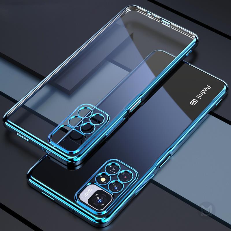 Ốp Điện Thoại Silicon Mềm Trong Suốt Mạ Viền Dành Cho Xiaomi Redmi Note 11 10 9 8 Pro 9S 10S 11S