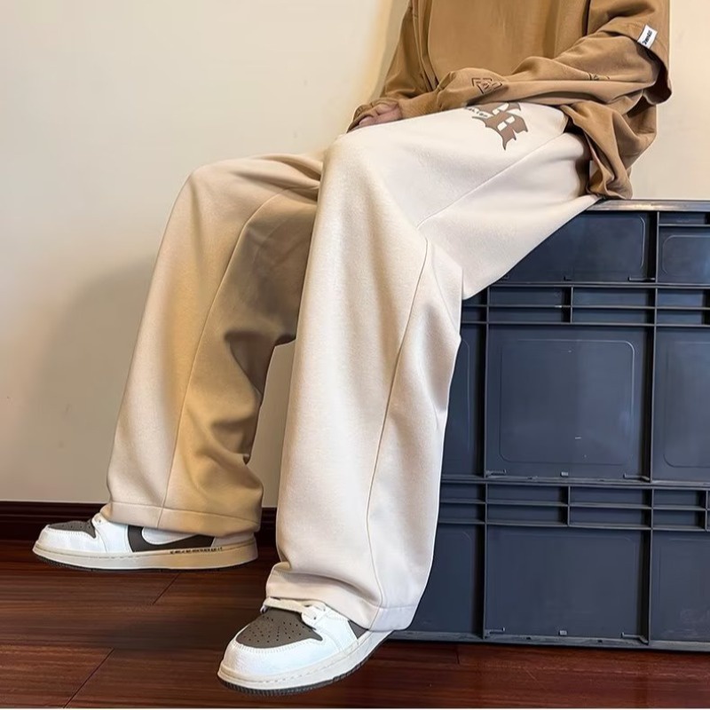 Quần thư giãn thời trang dành cho nam giới Xuân Thu mỏng Quần thể thao nam rộng thùng thình chân rộng